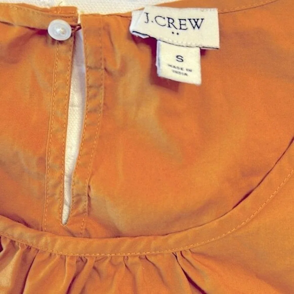 J. Crew Boho Orange & Pink Embroidered Flutter Sleeve‎ Camisole Top Small